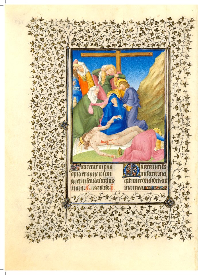 Belle Heures du duc de Berry - f149v - Déploration du Christ