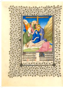 Belle Heures du duc de Berry - f149v - Déploration du Christ. Free illustration for personal and commercial use.