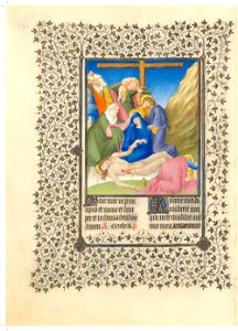 Belle Heures du duc de Berry - f149v - Déploration du Christ