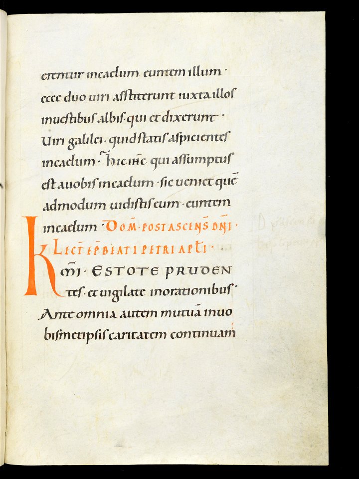 Beromünster, Stiftskirche St. Michael, Epistolar, f. 54r – Epistolary