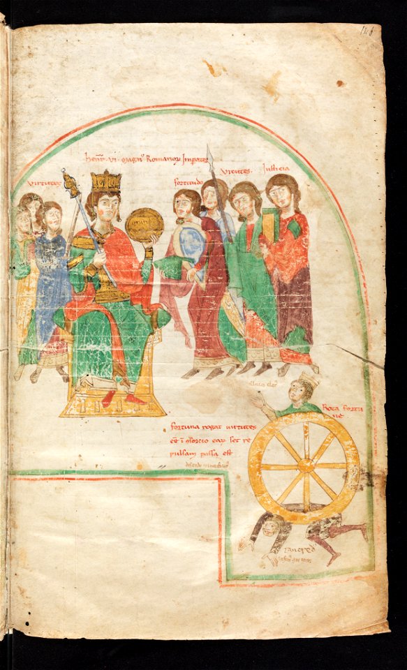 Bern, Burgerbibliothek, Cod. 120.II, f. 146r – Petrus de Ebulo Liber ad honorem Augusti, lat