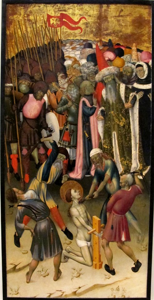 Bernat martorell, quattro scene della vita di san giorgio, 1435 ca. 03