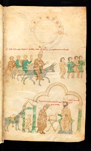 Bern, Burgerbibliothek, Cod. 120.II, f. 100r – Petrus de Ebulo Liber ad honorem Augusti, lat