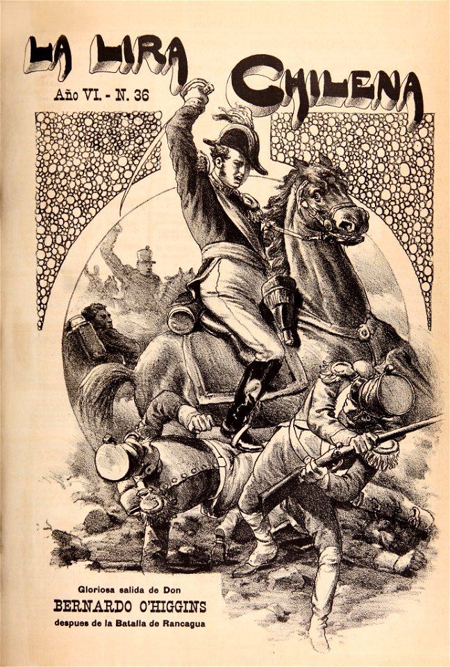 Bernardo O´higgins en la batalla de Rancagua