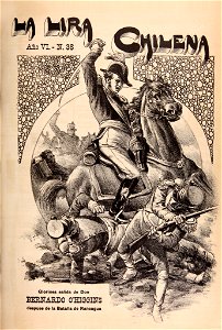 Bernardo O´higgins en la batalla de Rancagua