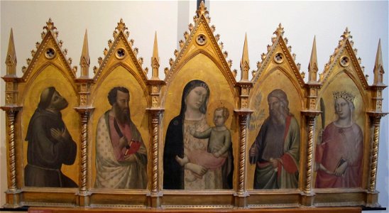 Bernardo daddi, madonna col bambino e santi, 1325-35 ca. da spedale misericordia