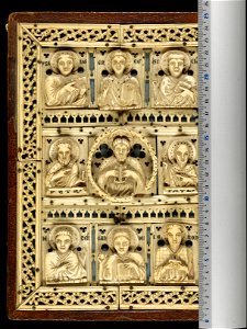 Beromünster, Stiftskirche St. Michael, Epistolar, Ruler on binding – Epistolary