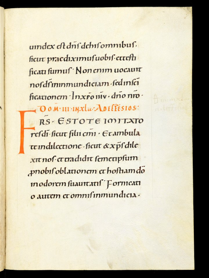 Beromünster, Stiftskirche St. Michael, Epistolar, f. 31r – Epistolary
