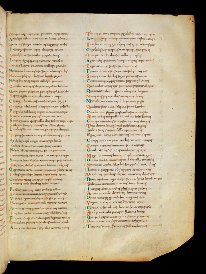 Bern, Burgerbibliothek, Cod. 88, f. 9r – Aratus – Germanicus Phaenomena