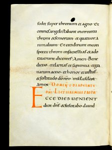 Beromünster, Stiftskirche St. Michael, Epistolar, f. 108v – Epistolary