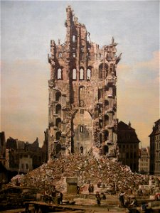 Bernardo bellotto, rovine della kreuzkirche di dresda, 1765 02