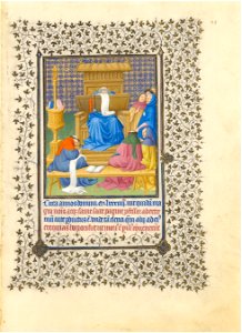 Belle Heures du duc de Berry - f094r - Raymond Diocrès expliquant les Écritures.EL