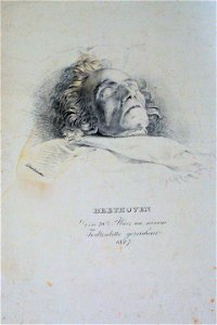 Beethoven am Totenbett Litho