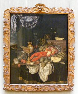 Beyeren, Abraham Hendricksz. van - Grosses Stilleben mit Hummer - with frame