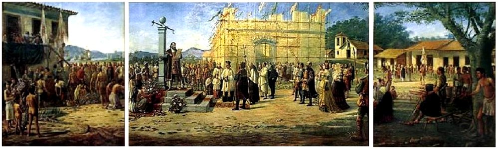 Benedito Calixto - Braz Cubas lê o foral de vila