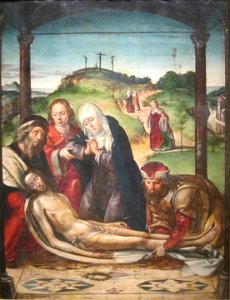 'The Lamentation' by Pedro Berruguete, Cincinnati Art Museum. Free illustration for personal and commercial use.