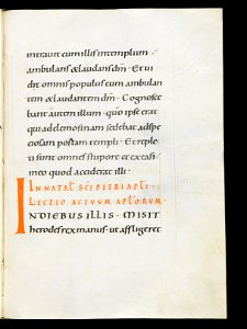 Beromünster, Stiftskirche St. Michael, Epistolar, f. 72r – Epistolary