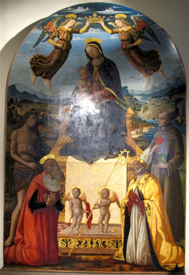 Bernadino fungai, madonna col bambino e santi dal carmine, SI, 01