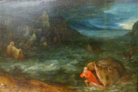 Jan Brueghel the Elder-Jonas entsteigt dem Rachen des Walfisches. Free illustration for personal and commercial use.