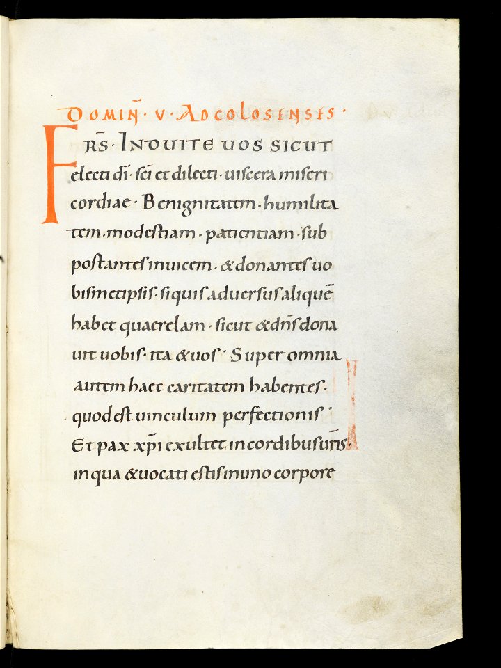 Beromünster, Stiftskirche St. Michael, Epistolar, f. 20r – Epistolary