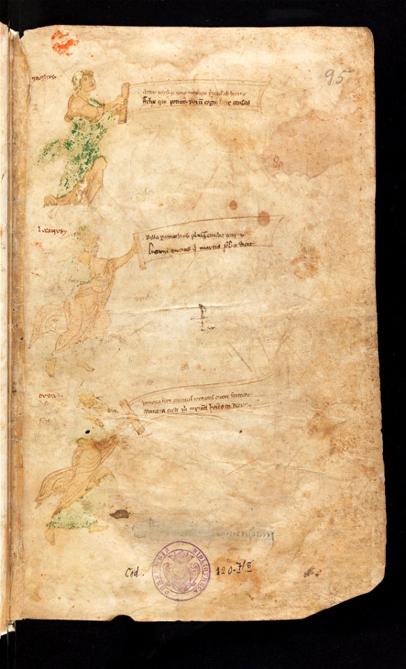 Bern, Burgerbibliothek, Cod. 120.II, f. 95r – Petrus de Ebulo Liber ad honorem Augusti, lat
