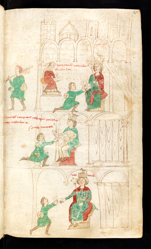 Bern, Burgerbibliothek, Cod. 120.II, f. 125r – Petrus de Ebulo Liber ad honorem Augusti, lat
