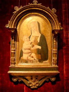 Benvenuto di Giovanni, madonna col bambino, 1470 ca.