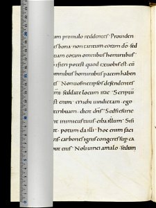 Beromünster, Stiftskirche St. Michael, Epistolar, Ruler on page – Epistolary