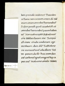 Beromünster, Stiftskirche St. Michael, Epistolar, QP card on page – Epistolary