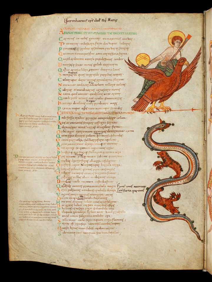 Bern, Burgerbibliothek, Cod. 88, f. 1v – Aratus – Germanicus Phaenomena