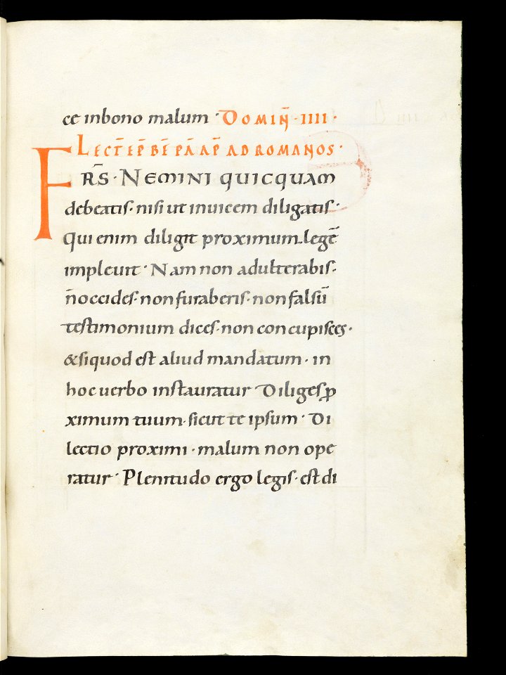 Beromünster, Stiftskirche St. Michael, Epistolar, f. 18r – Epistolary