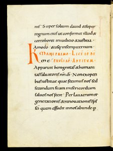 Beromünster, Stiftskirche St. Michael, Epistolar, f. 4v – Epistolary