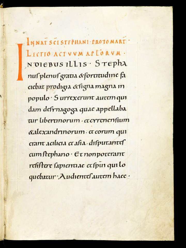 Beromünster, Stiftskirche St. Michael, Epistolar, f. 8r – Epistolary