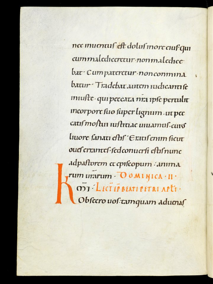 Beromünster, Stiftskirche St. Michael, Epistolar, f. 45v – Epistolary