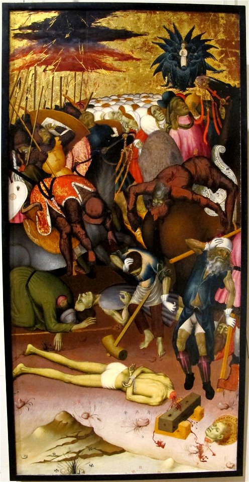 Bernat martorell, quattro scene della vita di san giorgio, 1435 ca. 04