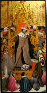 Bernat martorell, quattro scene della vita di san giorgio, 1435 ca. 01