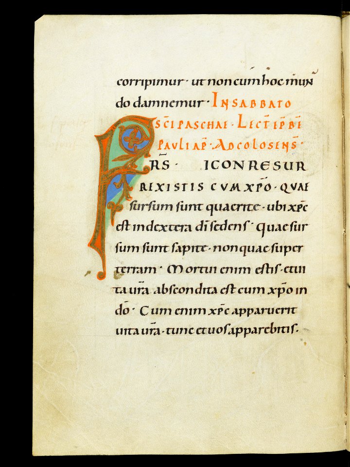 Beromünster, Stiftskirche St. Michael, Epistolar, f. 36v – Epistolary