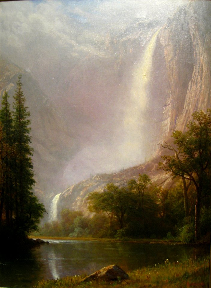 Yosemite Falls, 1865-1870, by Albert Bierstadt (1830-1902) - Worcester Art Museum - IMG 7674