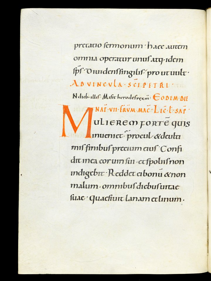 Beromünster, Stiftskirche St. Michael, Epistolar, f. 81v – Epistolary