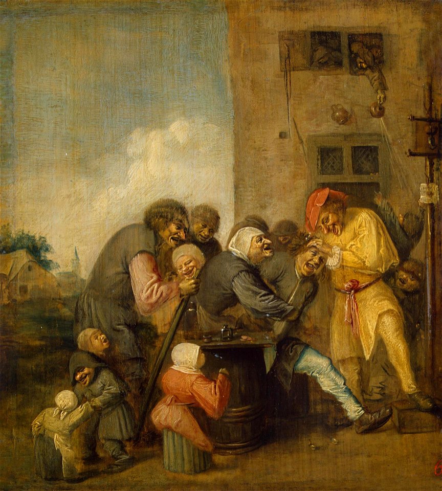 'The Village Charlatan (The Operation for Stone in the Head)' by Adriaen Brouwer, The Hermitage