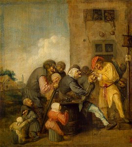 'The Village Charlatan (The Operation for Stone in the Head)' by Adriaen Brouwer, The Hermitage. Free illustration for personal and commercial use.