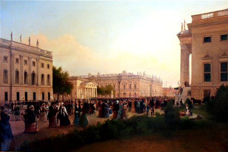 1843 Bruecke Opernplatz mit Neuer Wache und Zeughaus anagoria