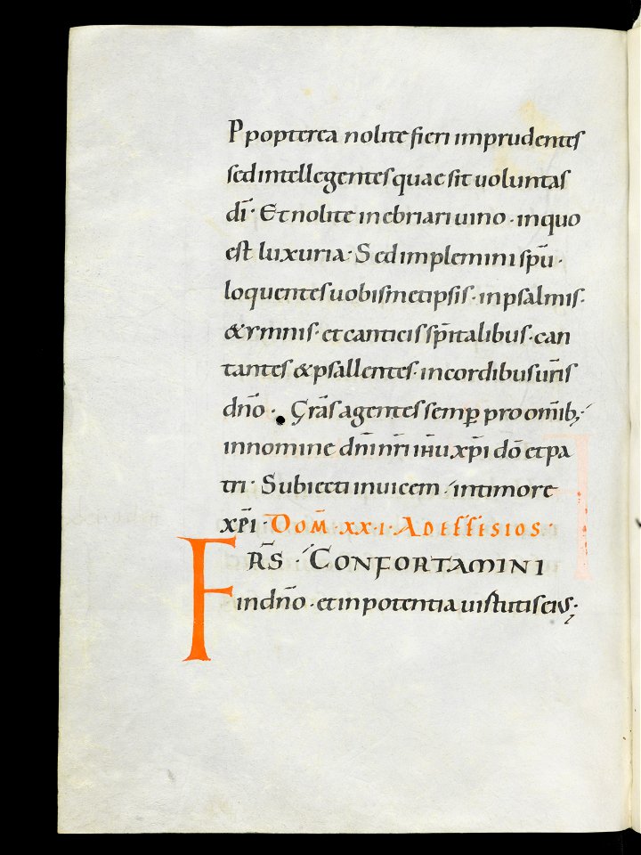 Beromünster, Stiftskirche St. Michael, Epistolar, f. 99v – Epistolary