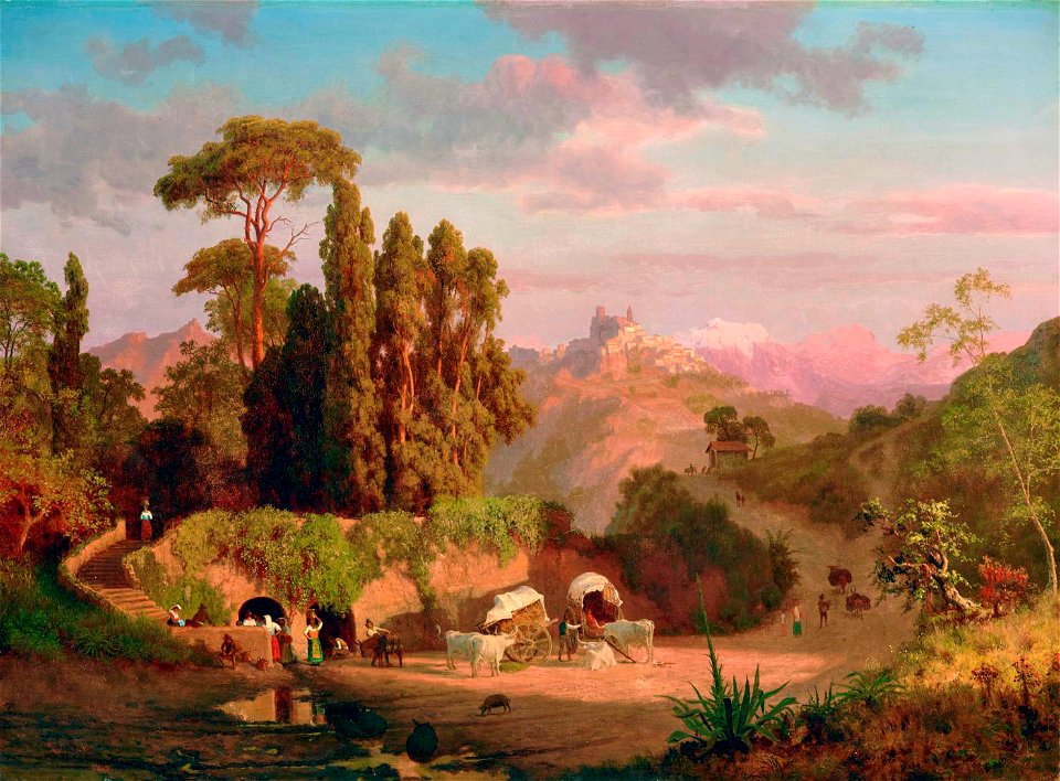 Albert Bierstadt - 'View of Subiaco, Italy', 1859, High Museum