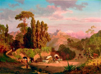 Albert Bierstadt - 'View of Subiaco, Italy', 1859, High Museum