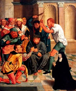 1540 Bruyn Dornenkroenung Christi mit knieender Stifterin anagoria