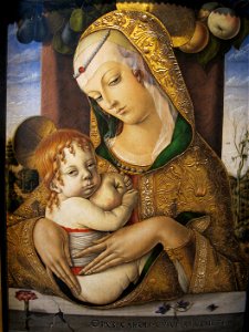 Carlo crivelli, madonna col bambino, V&A, 1480 ca. 02