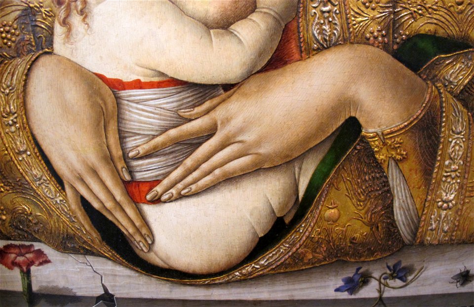 Carlo crivelli, madonna col bambino, V&A, 1480 ca. 04
