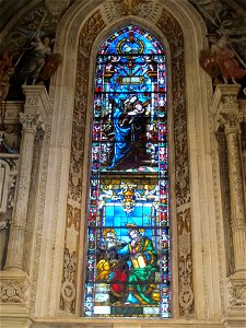 Cappella di filippo strozzi, vetrata 01