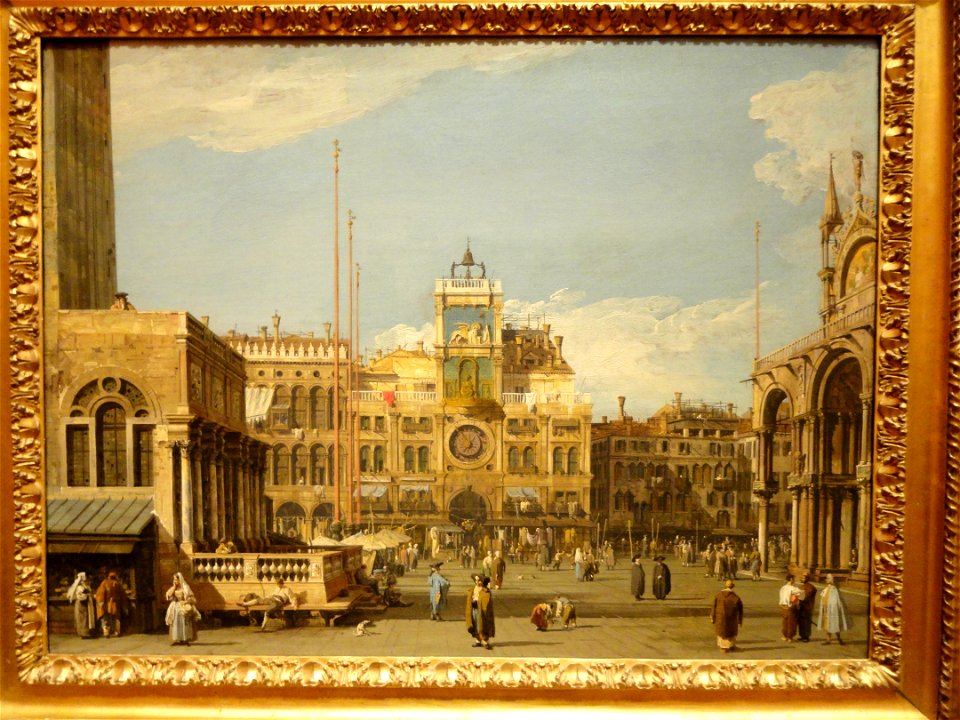 The Clock Tower in the Piazza San Marco, Canaletto, 1728-1730 - Nelson-Atkins Museum of Art - DSC08855